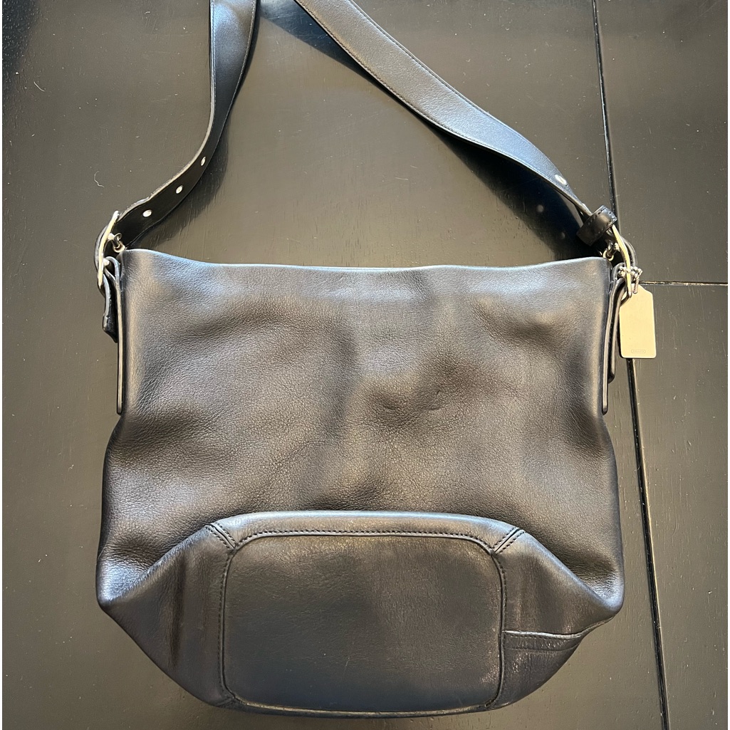 Black Authentic Coach Shoulder Bag In Great Condition Silver Hardware